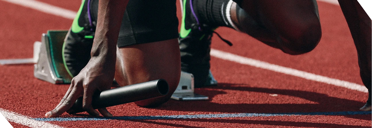 Atleta de élite entrenando, representada por WW Athletics Agency